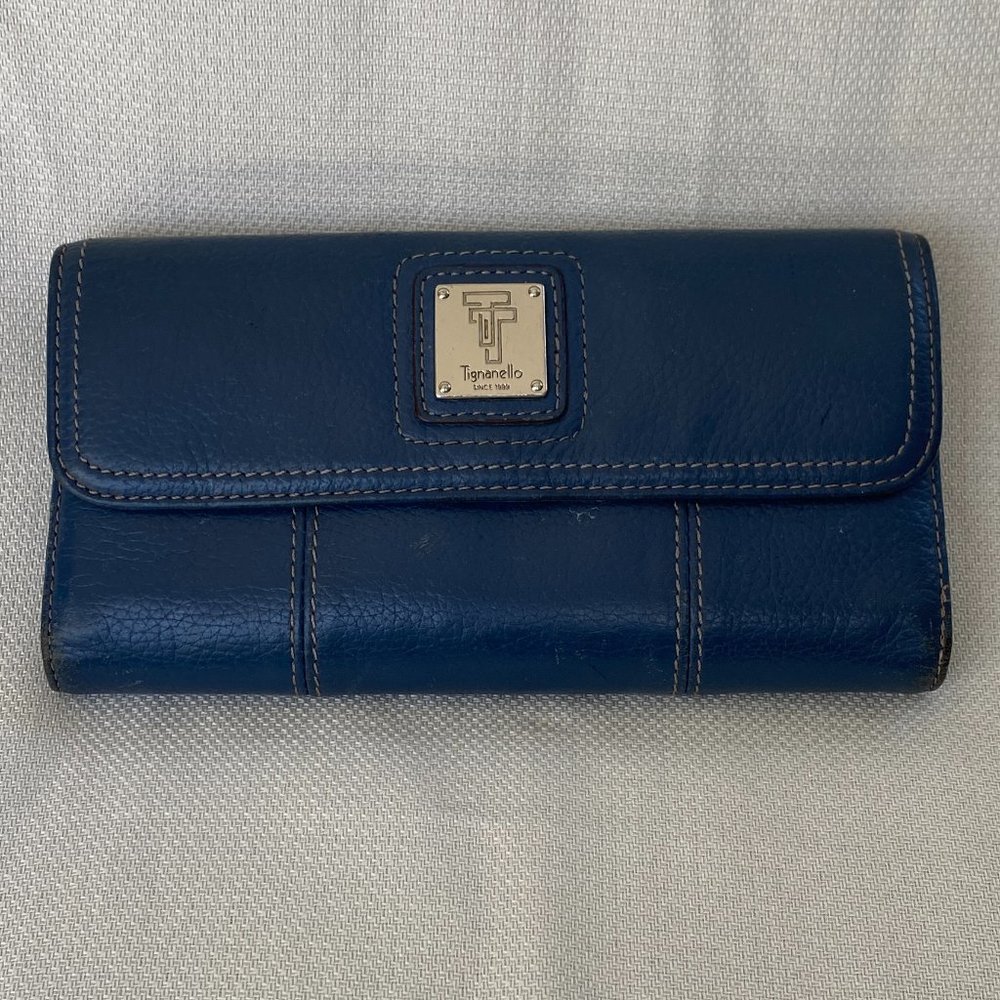 Tignanello Wallet Women Leather Trifold Clutch